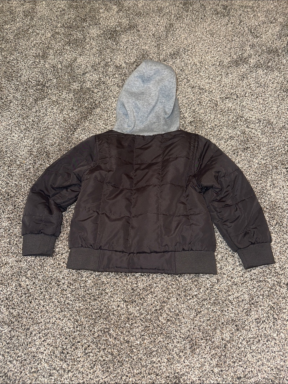 OshKosh B'gosh Black Jacket with Gray Hood - Picture 3 of 3